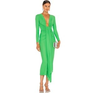 Lorena Midi Dress in Bright Green